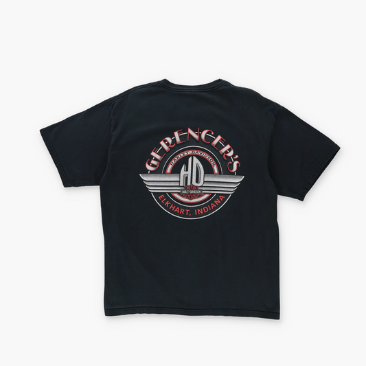 HARLEY DAVIDSON 'USA Made' Flame Double Sided Graphic Cotton T-Shirt (M-L)
