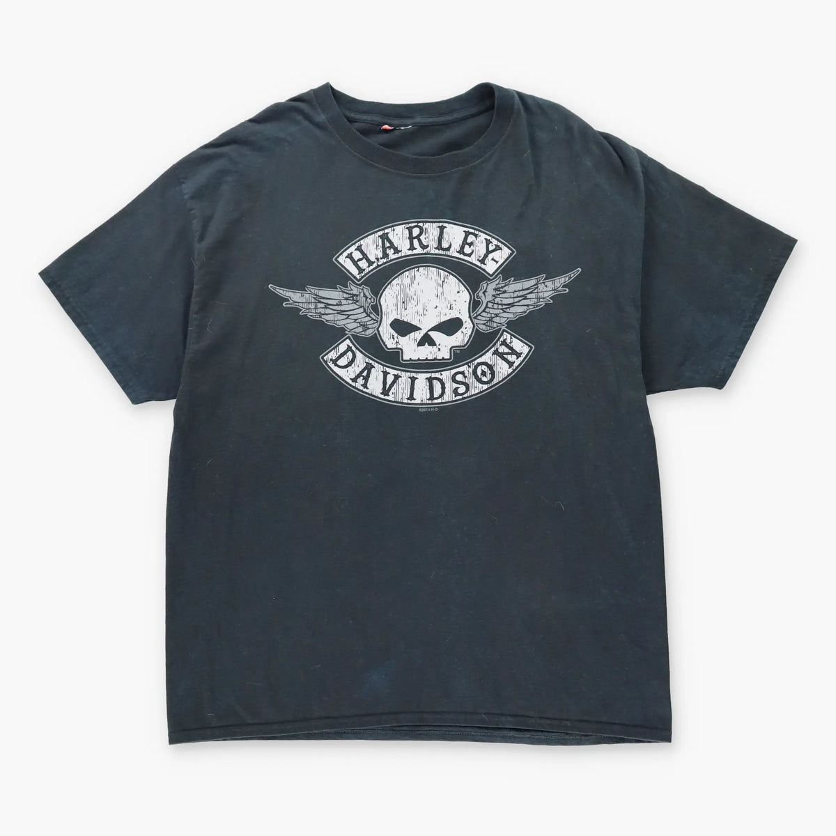 Vintage HARLEY DAVIDSON 'Southern Thunder' Skull Wing Motorcycle T-Shirt (L-XL)