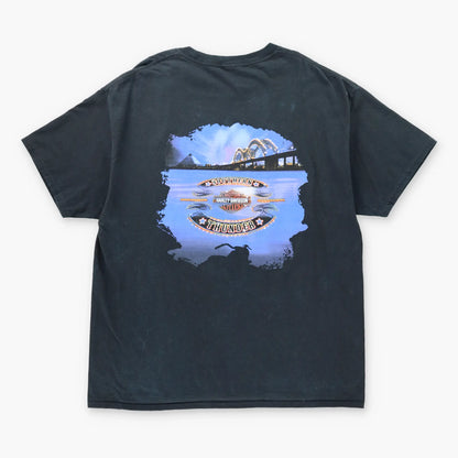 Vintage HARLEY DAVIDSON 'Southern Thunder' Skull Wing Motorcycle T-Shirt (L-XL)
