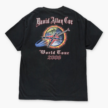 Vintage BIKE WEEK Y2K David Allan Coe Skull Motorcycle T-Shirt (XL)