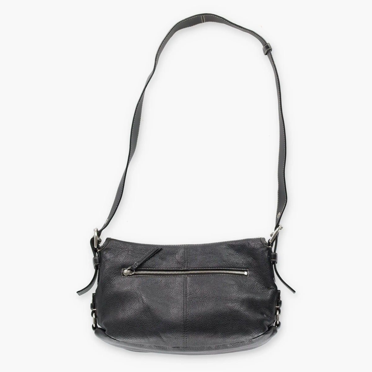 Vintage COACH C1069 F15170 Legacy Turnlock Flap Crossbody Black Leather Satchel Bag