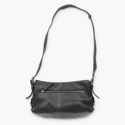 Vintage COACH C1069 F15170 Legacy Turnlock Flap Crossbody Black Leather Satchel Bag