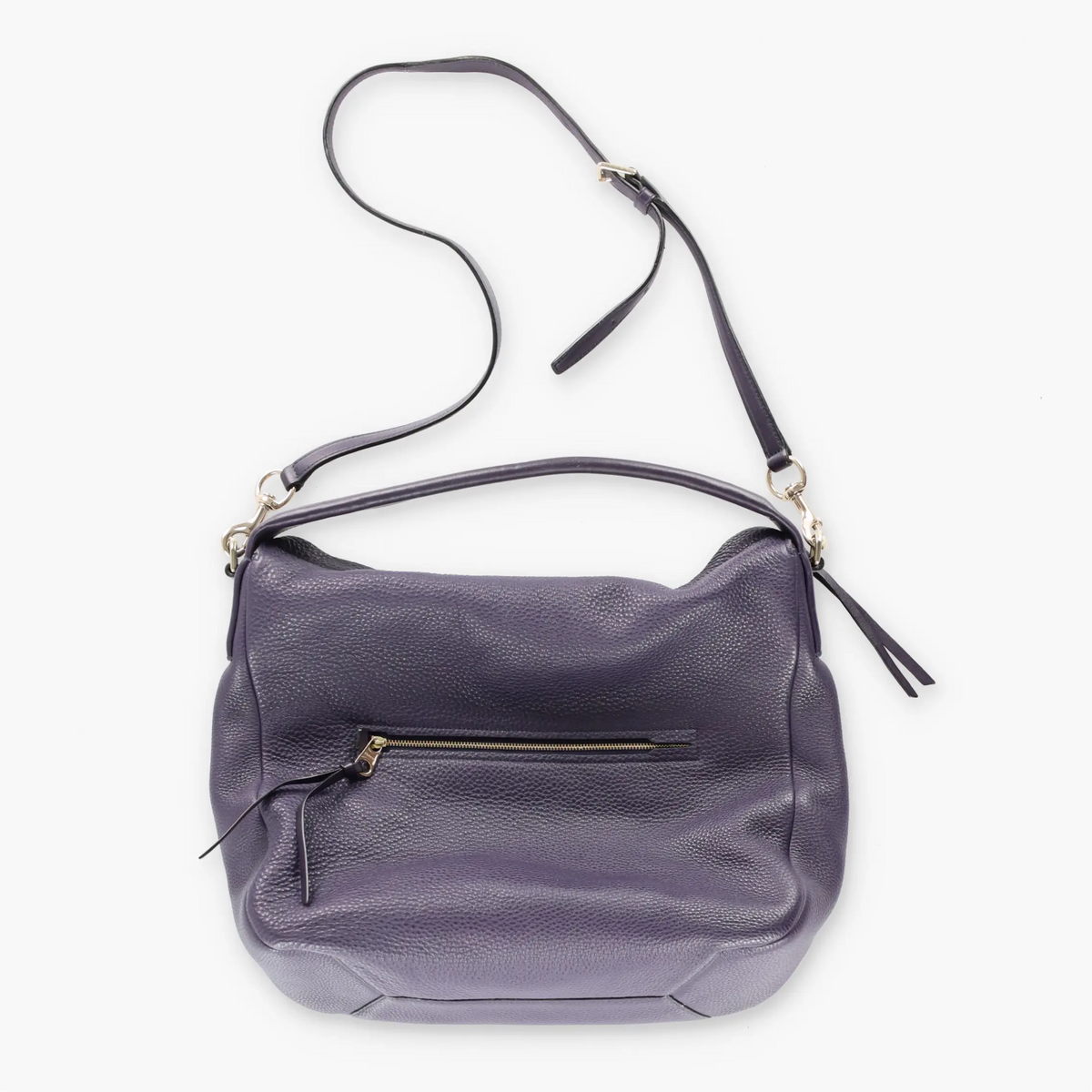 COACH 31623 Purple Pebbled Leather Crossbody Bag