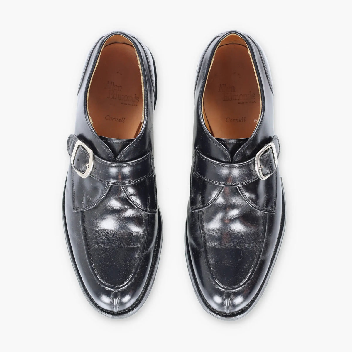 ALLEN EDMONDS Cornell Buckle Strap USA Made Black Shoes (9)