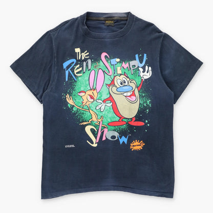 Vintage 1991 NICKELODEON The Ren & Stimpy Show USA Made Single Stitch Tee (L)