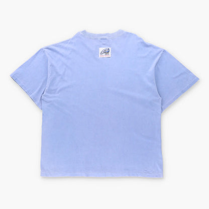 Vintage KENTUCKY WILDCATS College Basketball Blue USA Made Single Stitch T-Shirt (XXL)