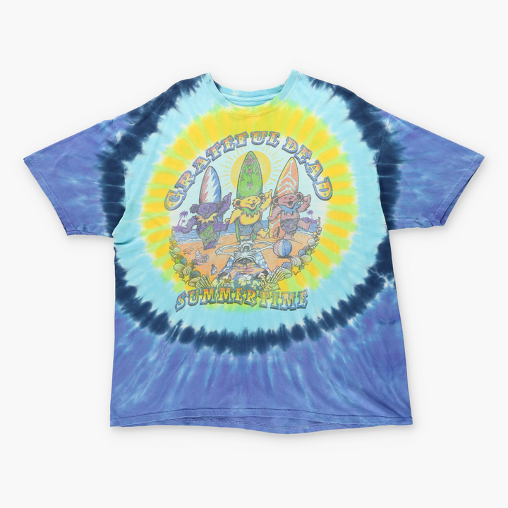 Grateful Dead Summertime Beach Bear Tie Dye Surf Band Tee (XXL-XXXL)