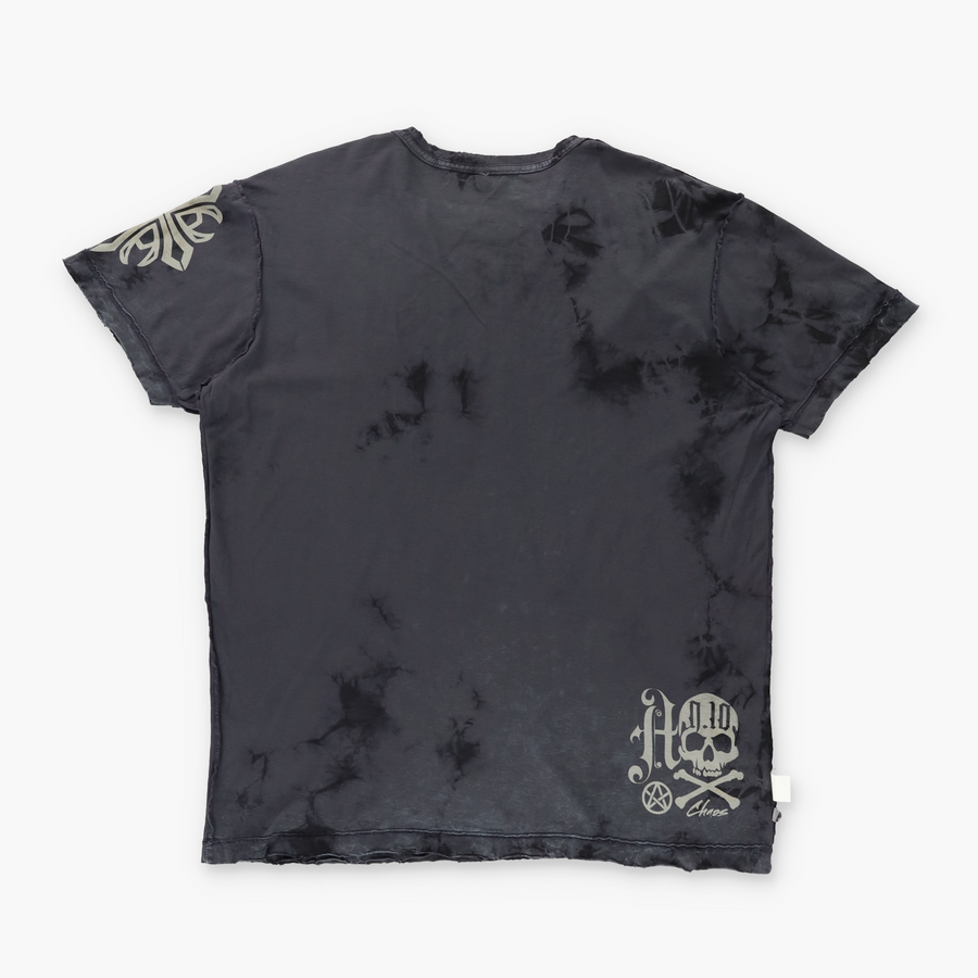 AFFLICTION Y2K Reversable USA Made Griffin & Shield Distressed Tee (L)