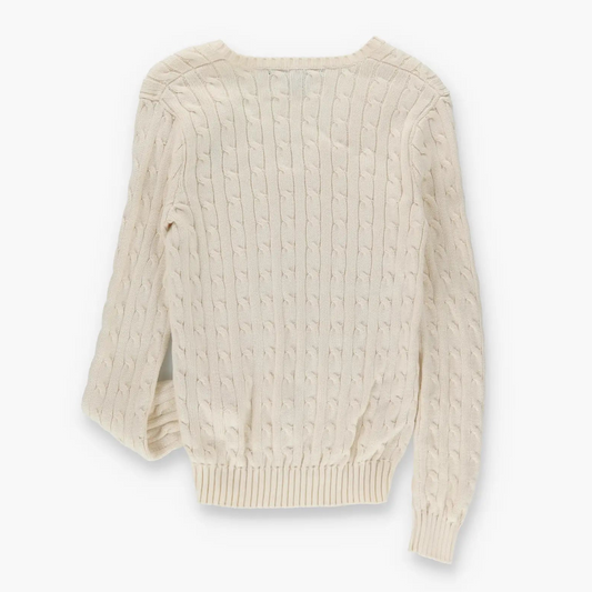 Vintage RALPH LAUREN SPORT Embroidered V-Neck Knit Sweater (Women's M)