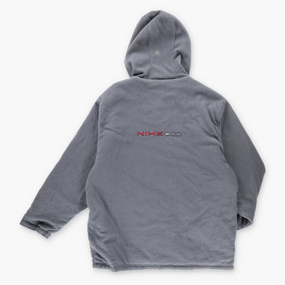 NIKE Vintage REVERSIBLE Swoosh Fleece Lined Zip Up Hooded Red Jacket (XL-XXL)