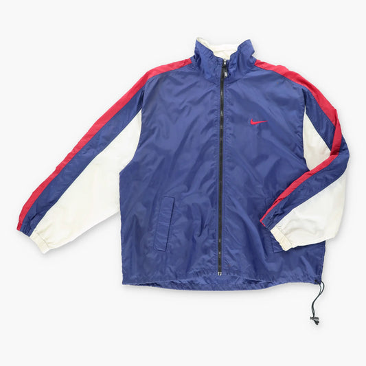 Vintage NIKE Colour Block Embroidered Swoosh Logo Windbreaker Jacket (L)