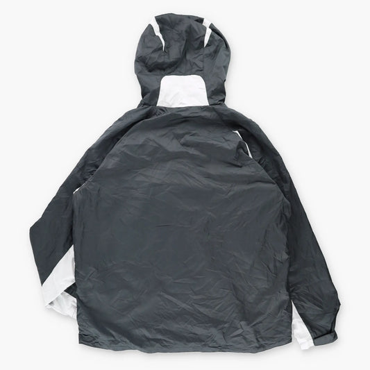 Vintage NIKE Embroidered Swoosh Quarter Zip Hooded Windbreaker Pullover (XXL)