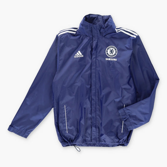 Vintage ADIDAS Chelsea Embroidered Navy & White Training Windbreaker Jacket (M)