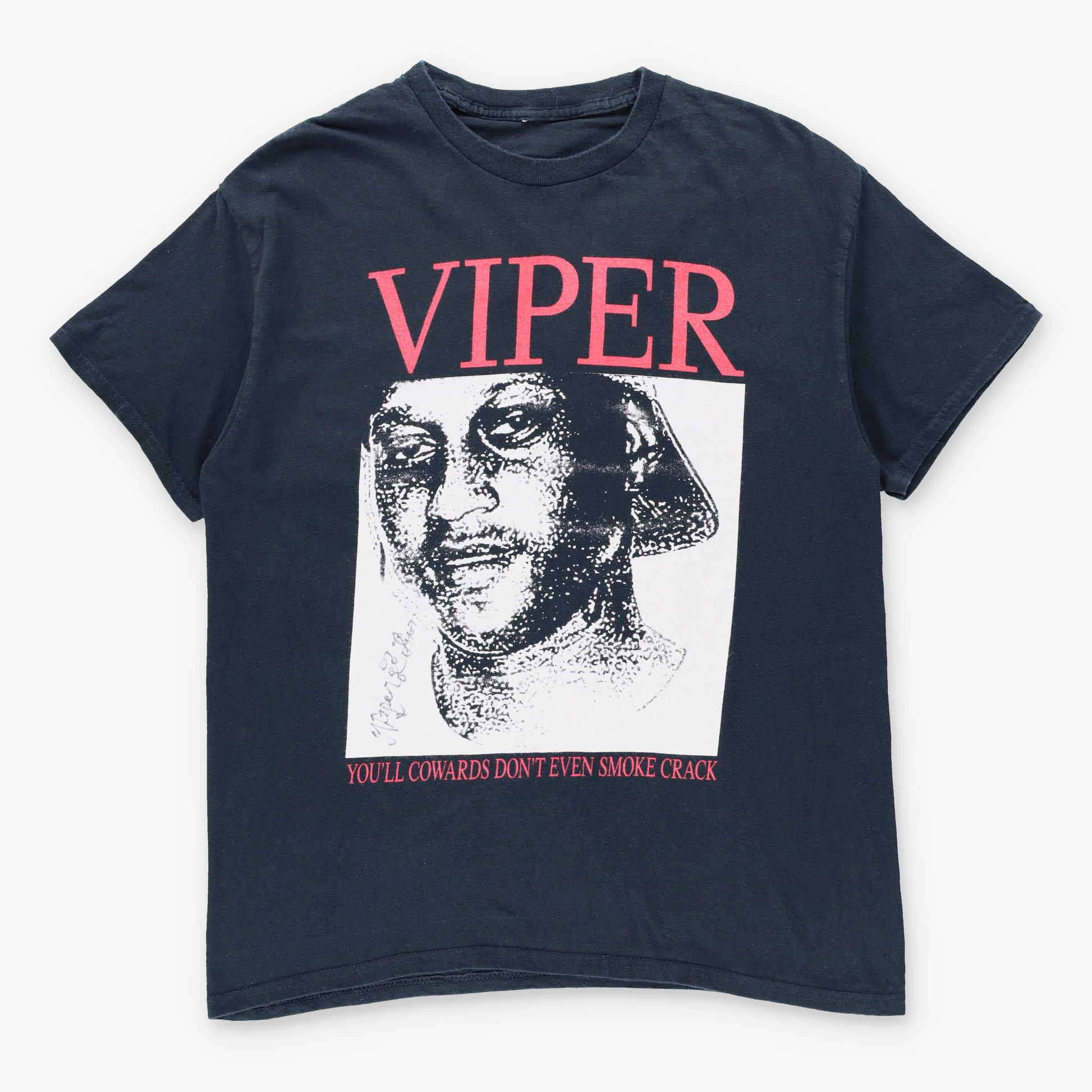 Vintage Autographed VIPER "You’ll Cowards Don’t Even Smoke Crack" Double Sided Rap Tee (L) Vintage Sole Melbourne