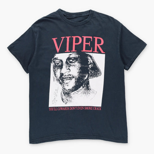 Vintage Autographed VIPER "You’ll Cowards Don’t Even Smoke Crack" Double Sided Rap Tee (L)