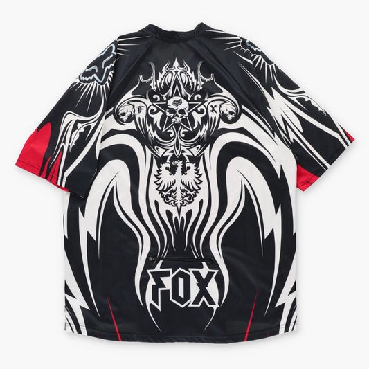 FOX RACING Back Pocket Red & Black All Over Print Short Sleeve Cycling Jersey (XL-XXL)