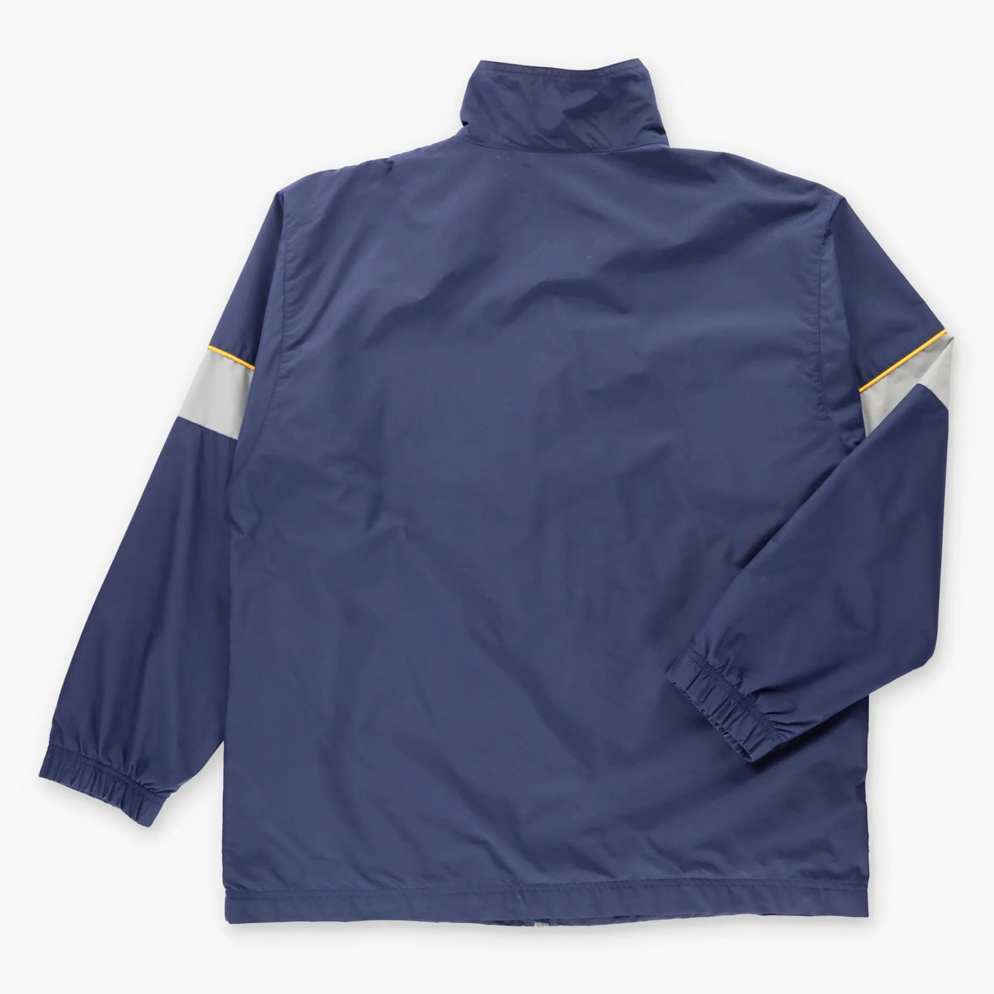 Vintage NIKE Embroidered Logo Navy Blue Colour Block Windbreaker Jacket (L)