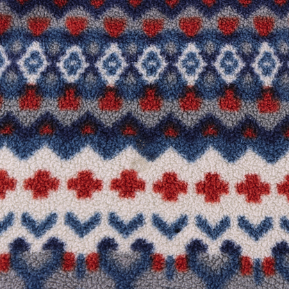 PATAGONIA 'Synchilla' Brick Red & Blue Aztec Cliff 1/4 Snap Fleece Sweatshirt (XL-XXL)