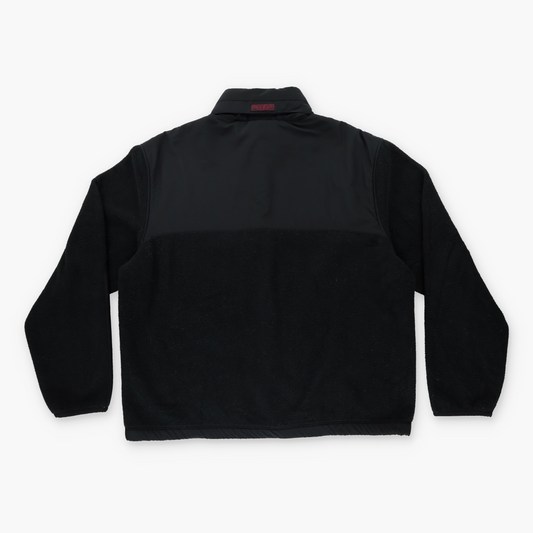 RALPH LAUREN POLO 90s Small Red Pony Black Fleece Zip-Up Jacket (XL)