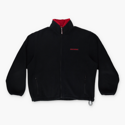RALPH LAUREN POLO SPORT 90s Black & Red Zip-up Fleece Jacket (XL)