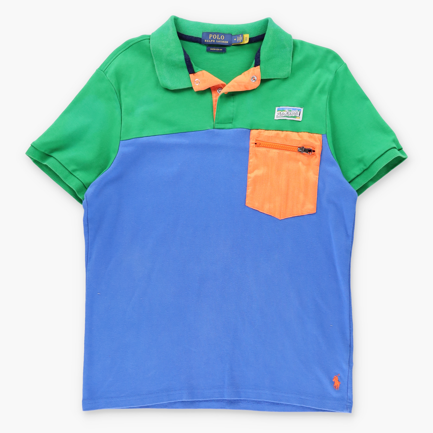 Vintage POLO RALPH LAUREN Summit Slim Fit Colour Block Pocket Polo Shirt (XS) *Aubs Vintage Sole Melbourne
