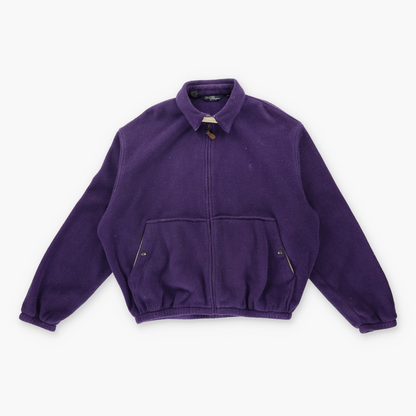 USA Made POLO RALPH LAUREN Vintage Logo Purple Fleece Zip Up Jacket (L) *Aubs Vintage Sole Melbourne