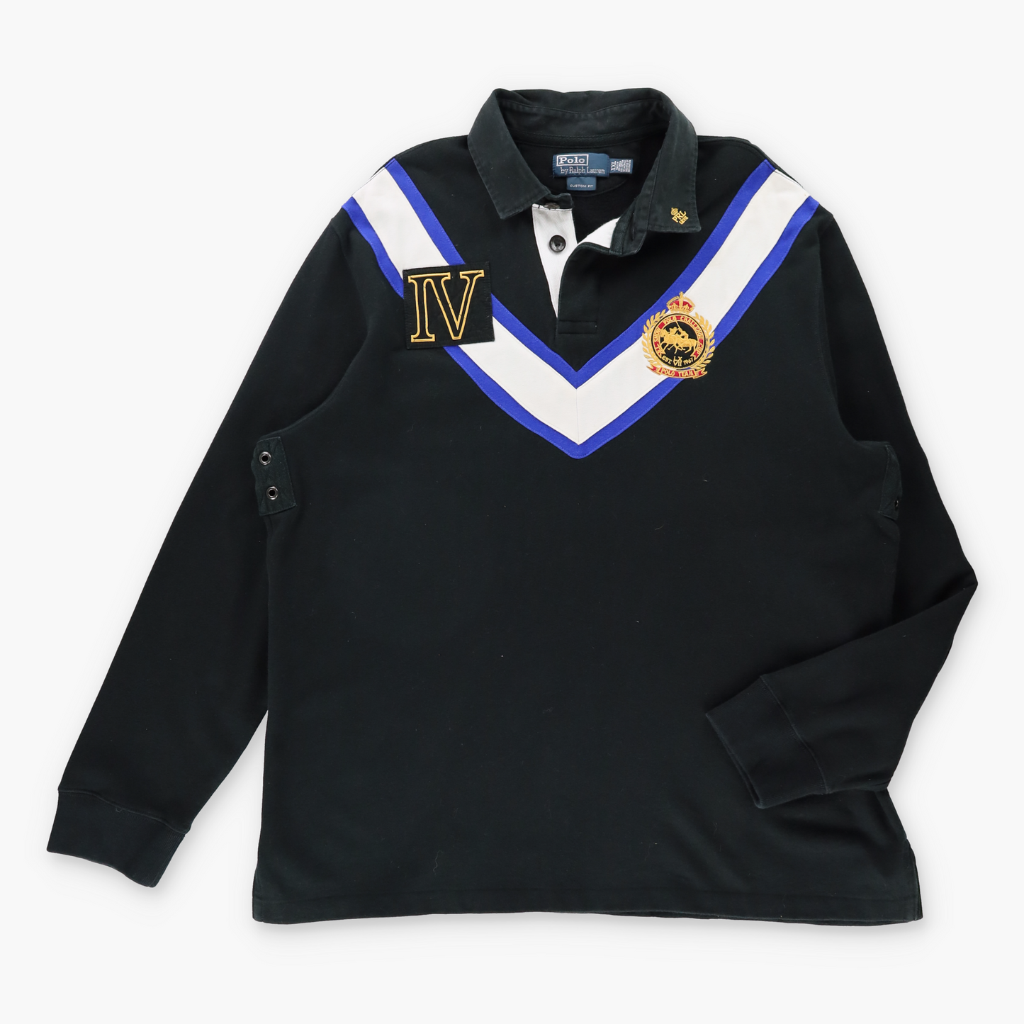Vintage POLO RALPH LAUREN 'Challenge Cup' Embroidered Crest Polo Sweatshirt (XXL) *Aubs Vintage Sole Melbourne