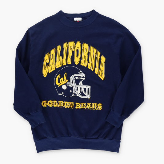 UC BERKLEY Golden Bears Navy & Yellow Varsity Football Sweatshirt (M)