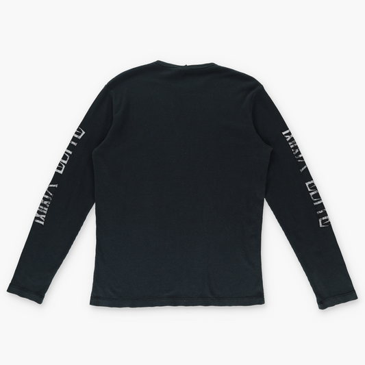 MMA ELITE Y2K Serpent Cross Grunge Long Sleeve Black Thermal Tee (L)