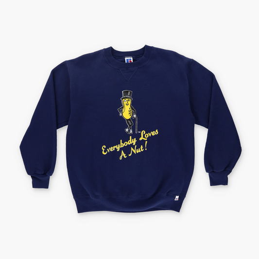 RUSSELL ATHLETIC USA Made Planters 'Everybody loves a Nut' Navy Sweatshirt (M-L)