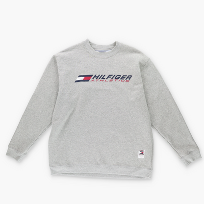 TOMMY HILFIGER 'Athletics' Spell Out Logo Grey Sweatshirt (L)