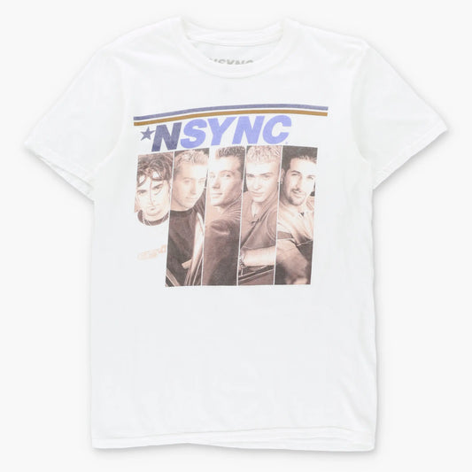 Vintage NSYNC Boy Band Debut Album White Y2K T-Shirt (S)