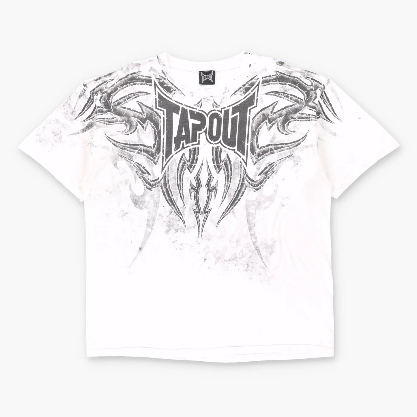 Vintage TAPOUT White Y2K Wrestling T-Shirt (XL)