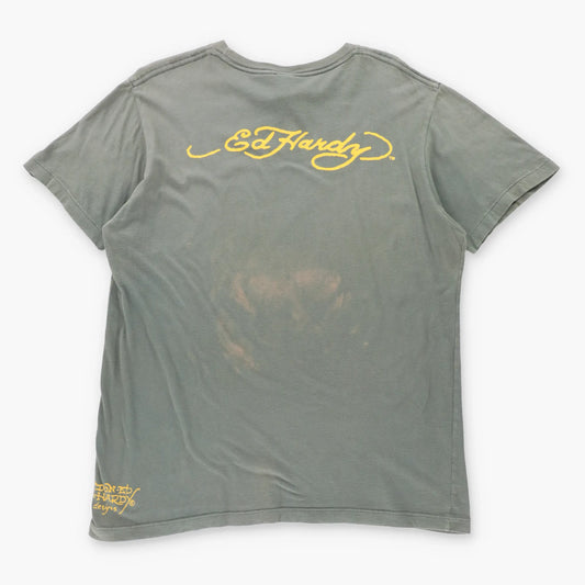 Vintage ED HARDY Skull & Roses USA Made Y2K T-Shirt (L)