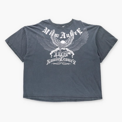 Vintage MILWAUKEE 105th Anniversary Eagle Dark Grey Y2K T-Shirt (XXL)