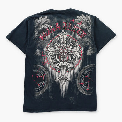 MMA ELITE "Salvation" Y2K Cross Black Vintage Tee (M)