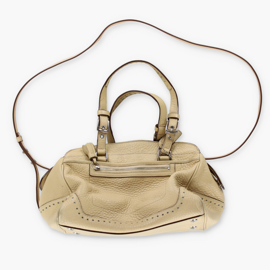 COACH 5031 Hampton Tassel Tan Pebbled Leather Bag