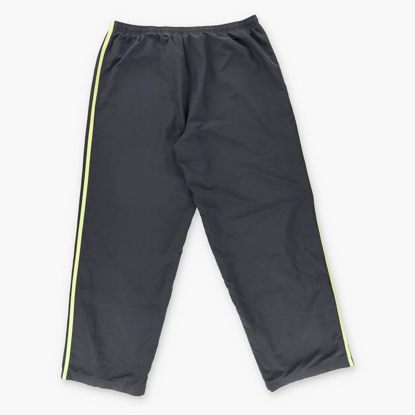 ADIDAS Embroidered Logo 3-Stripe Black & Fluro Track Pants (L) - Vintage Sole Melbourne