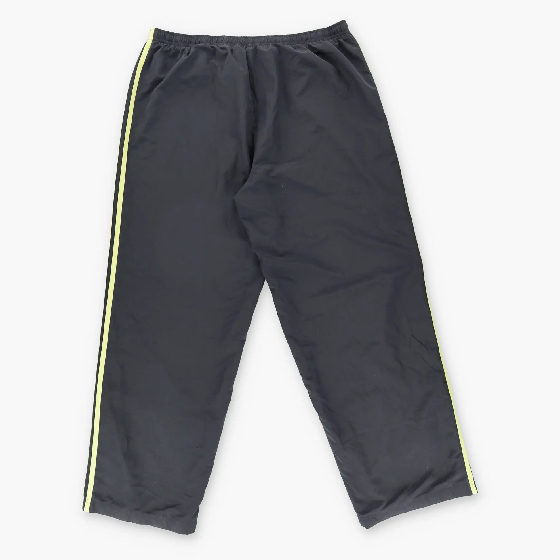 ADIDAS Embroidered Logo 3-Stripe Black & Fluro Track Pants (L) - Vintage Sole Melbourne