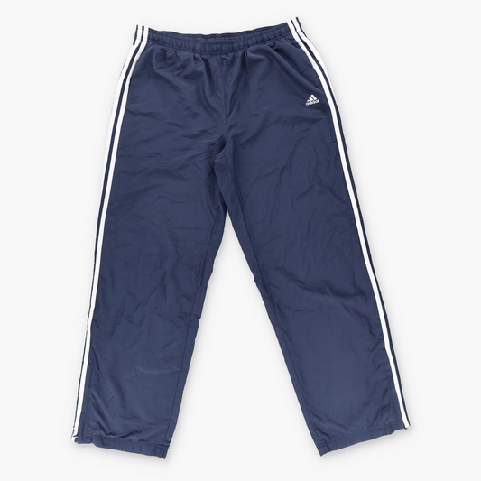 ADIDAS Embroidered Logo Navy & White Track Pants (L)