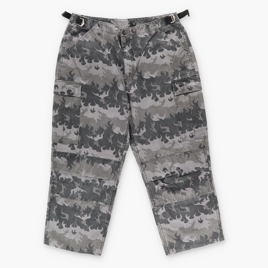 HARLEY DAVIDSON Y2K Embroidered Flame Camouflage Buckle Cargo Pants (38 x 32)