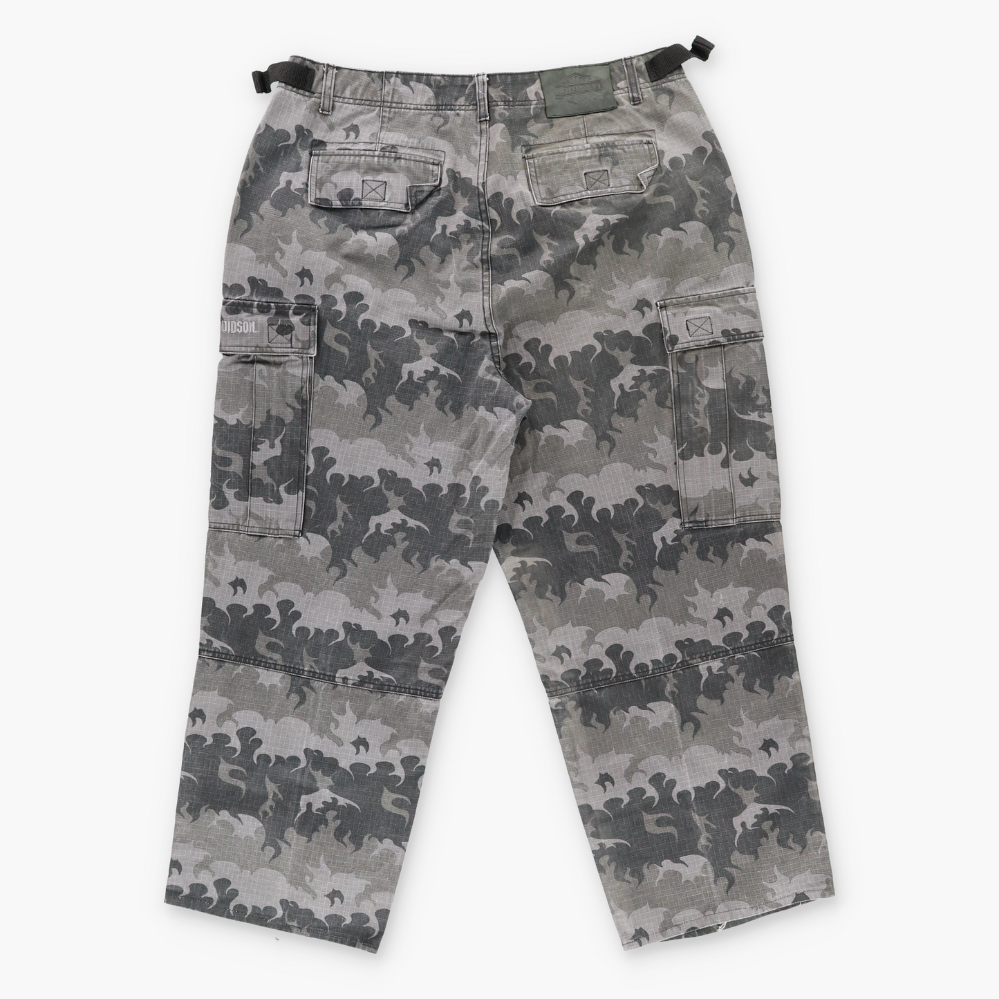 HARLEY DAVIDSON Y2K Embroidered Flame Camouflage Buckle Cargo Pants (38 x 32)