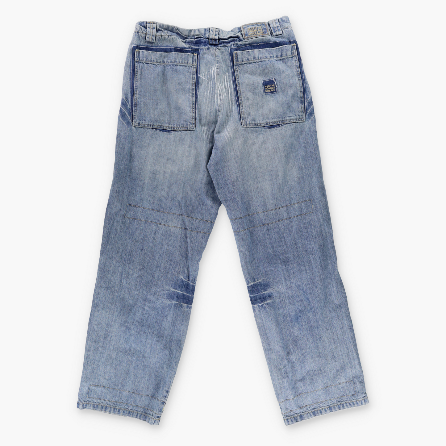 MARITHE FRANCOIS GIRBAUD Pocket Acid Wash Jeans (38)