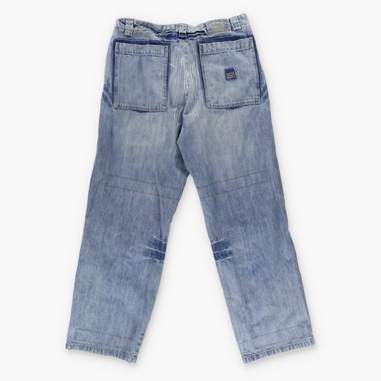 MARITHE FRANCOIS GIRBAUD Pocket Acid Wash Jeans (38)