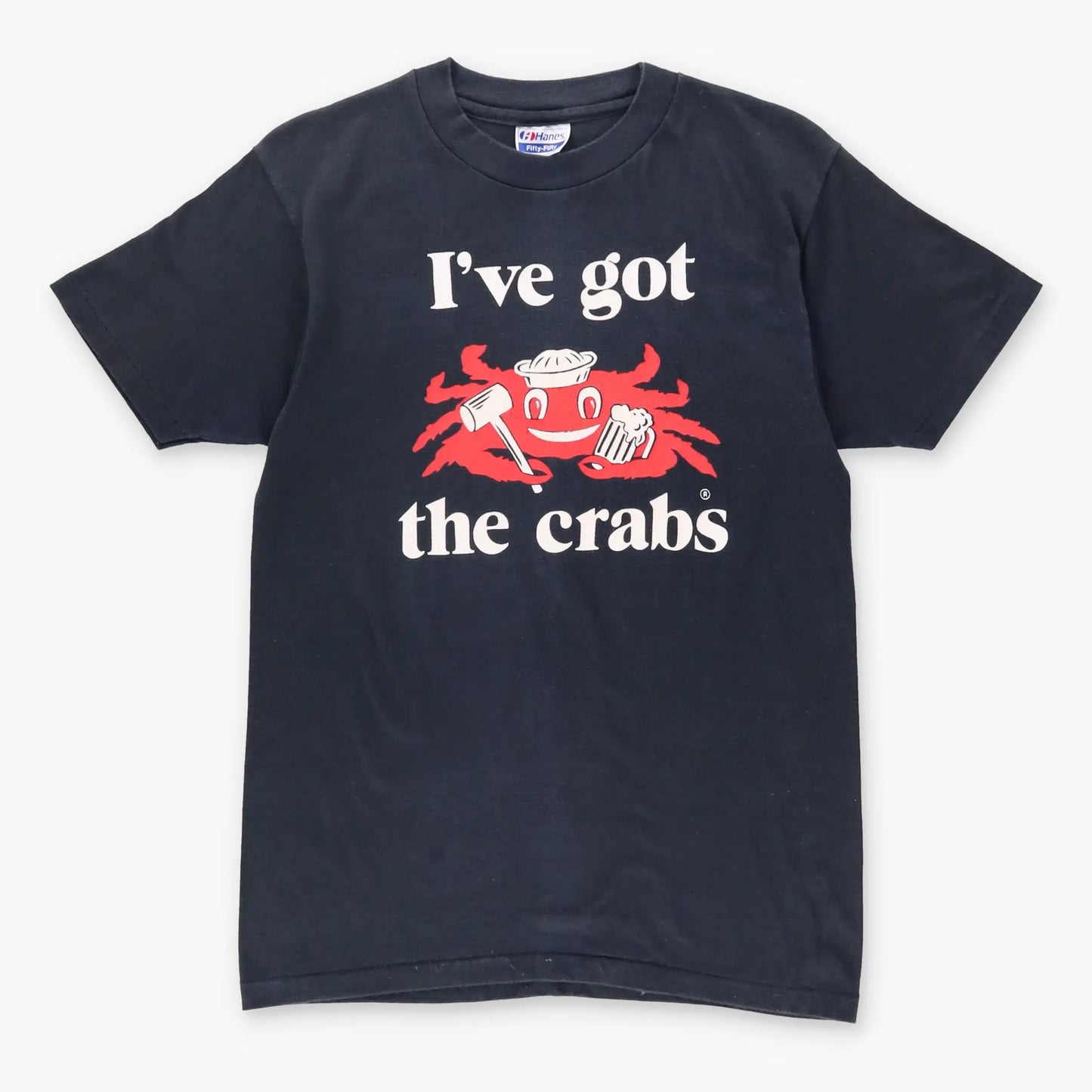Vintage 'I've Got The Crabs' Seafood Comedy 50/50 Single Stitch Tee (XS-S)
