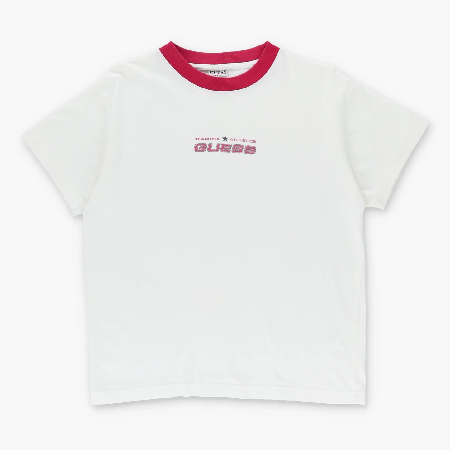 Vintage GUESS X USA ATHLETICS USA Made Ringer Tee (XXS-XS)