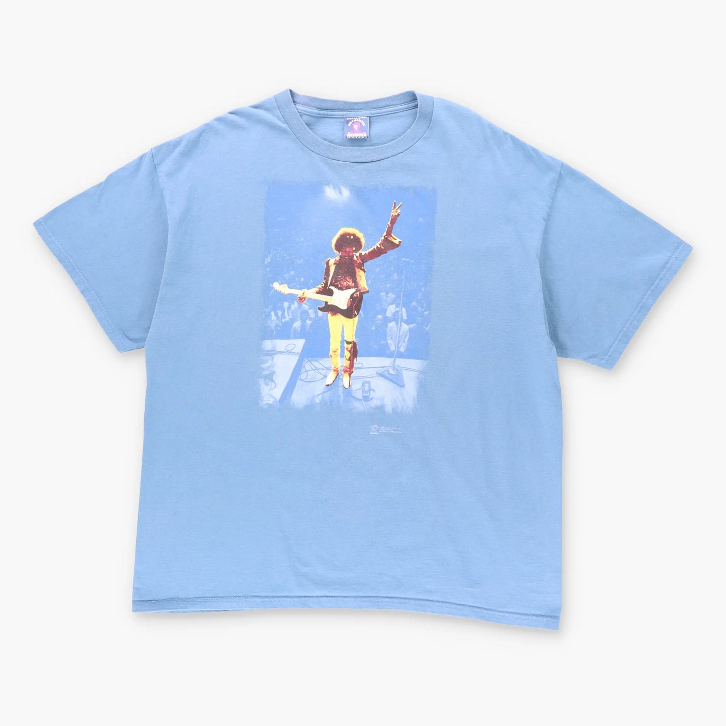 Vintage JIMMY HENDRIX Peace Sign Rock Music Blue Tee (XL)