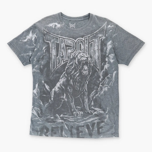 TAPOUT Y2K 'Simply Believe' Lion Grunge Tee (L-XL)