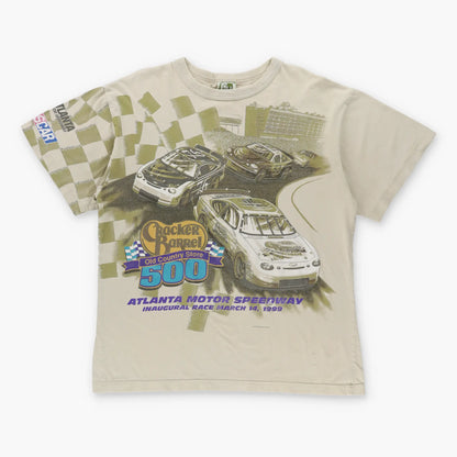 1999 Vintage NASCAR Cracker Barrell Racing T-Shirt USA Made (L)