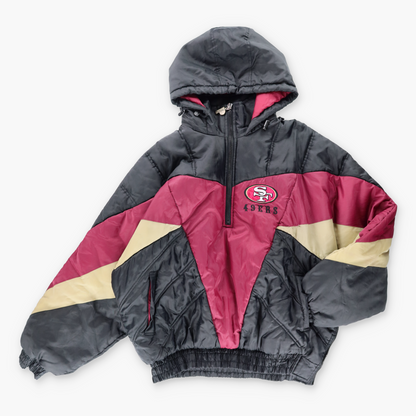 Vintage 49ERS NFL Embroidered Korea Made Football Puffer Jacket (XL) Vintage Sole Melbourne